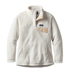 Patagonia Re-Tool Snap-T Cream Pullover with Tan Detail